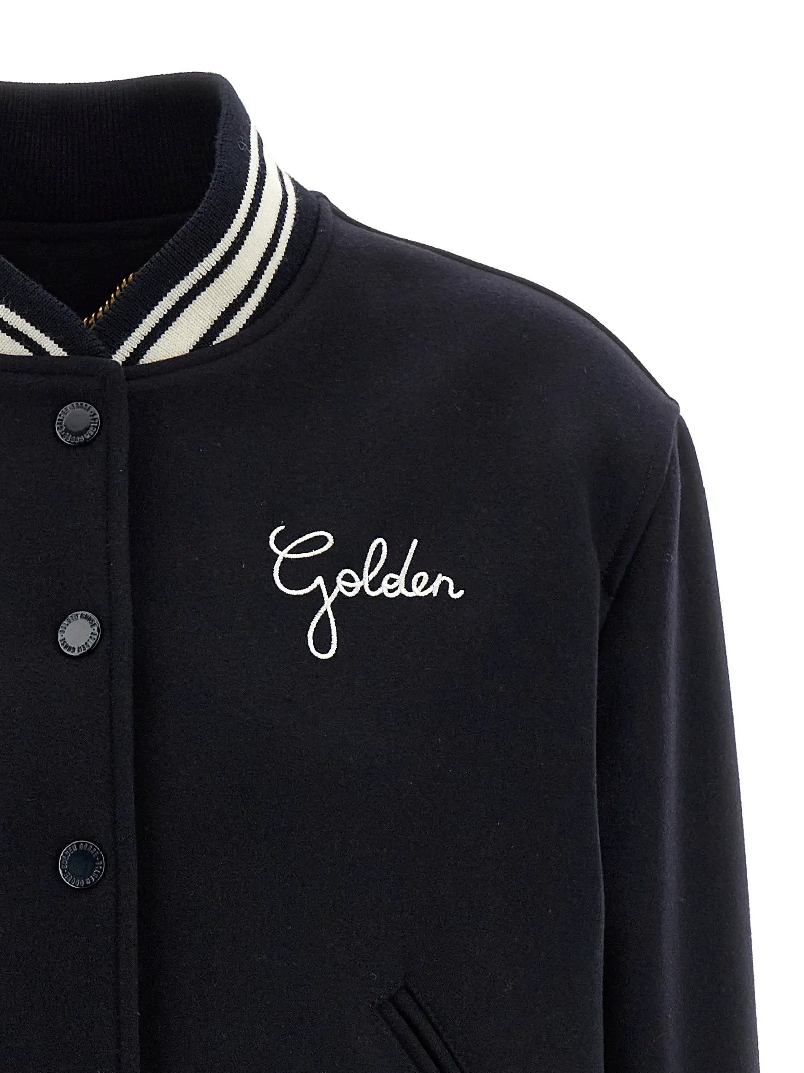 Golden Goose Blue Virgin Wool Bomber