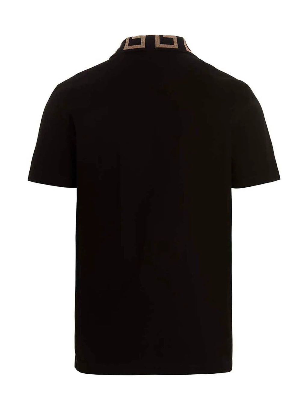 Versace Black Cotton Polo Shirt