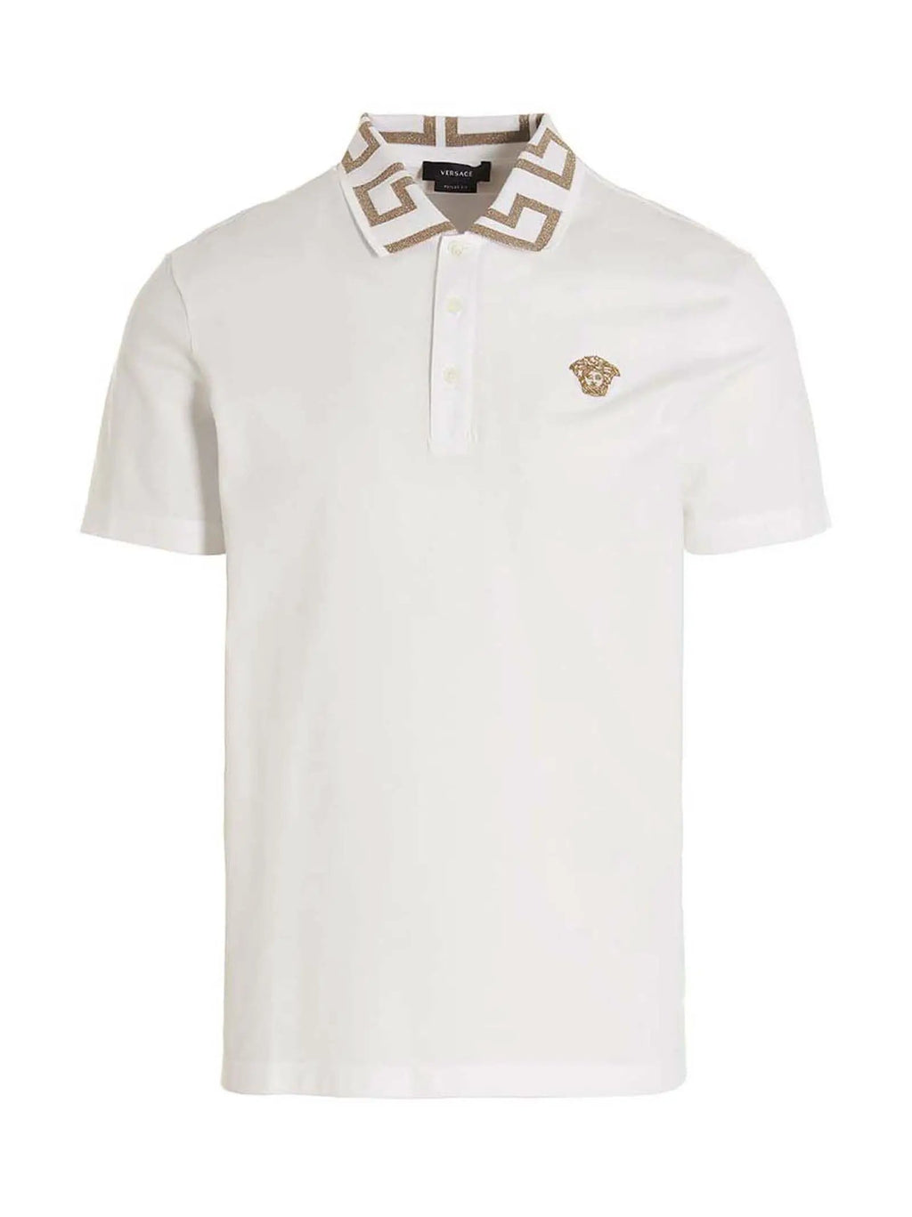 Polo Versace en coton blanc