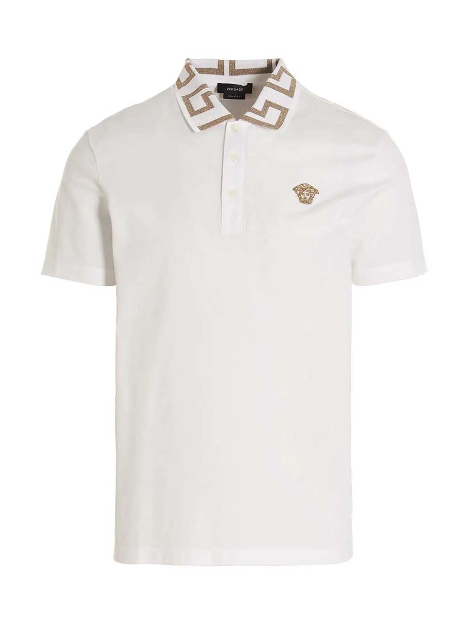 Polo Versace en coton blanc