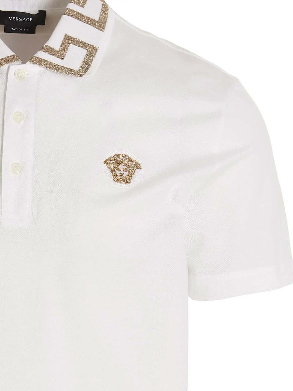 Polo Versace en coton blanc