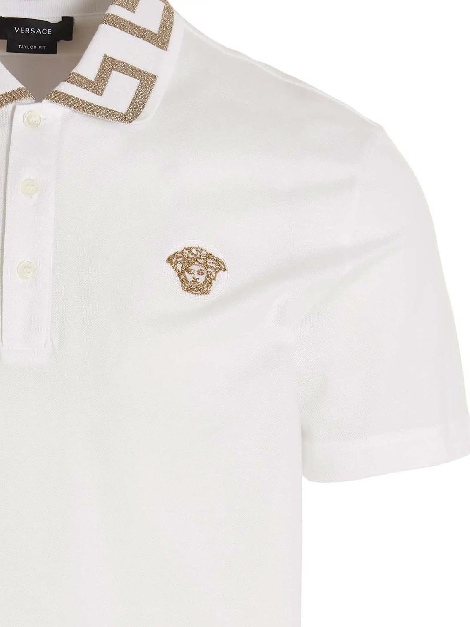Polo Versace en coton blanc