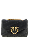 PINKO Black Lamb Leather Crossbody Bag