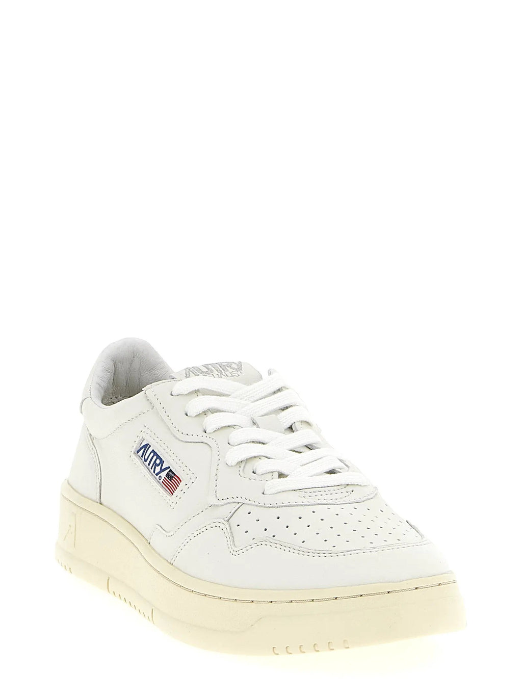 Autry White Goatskin Low Top Sneakers