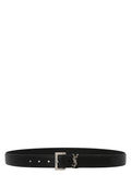 Saint Laurent Black Calfskin Regular Belt