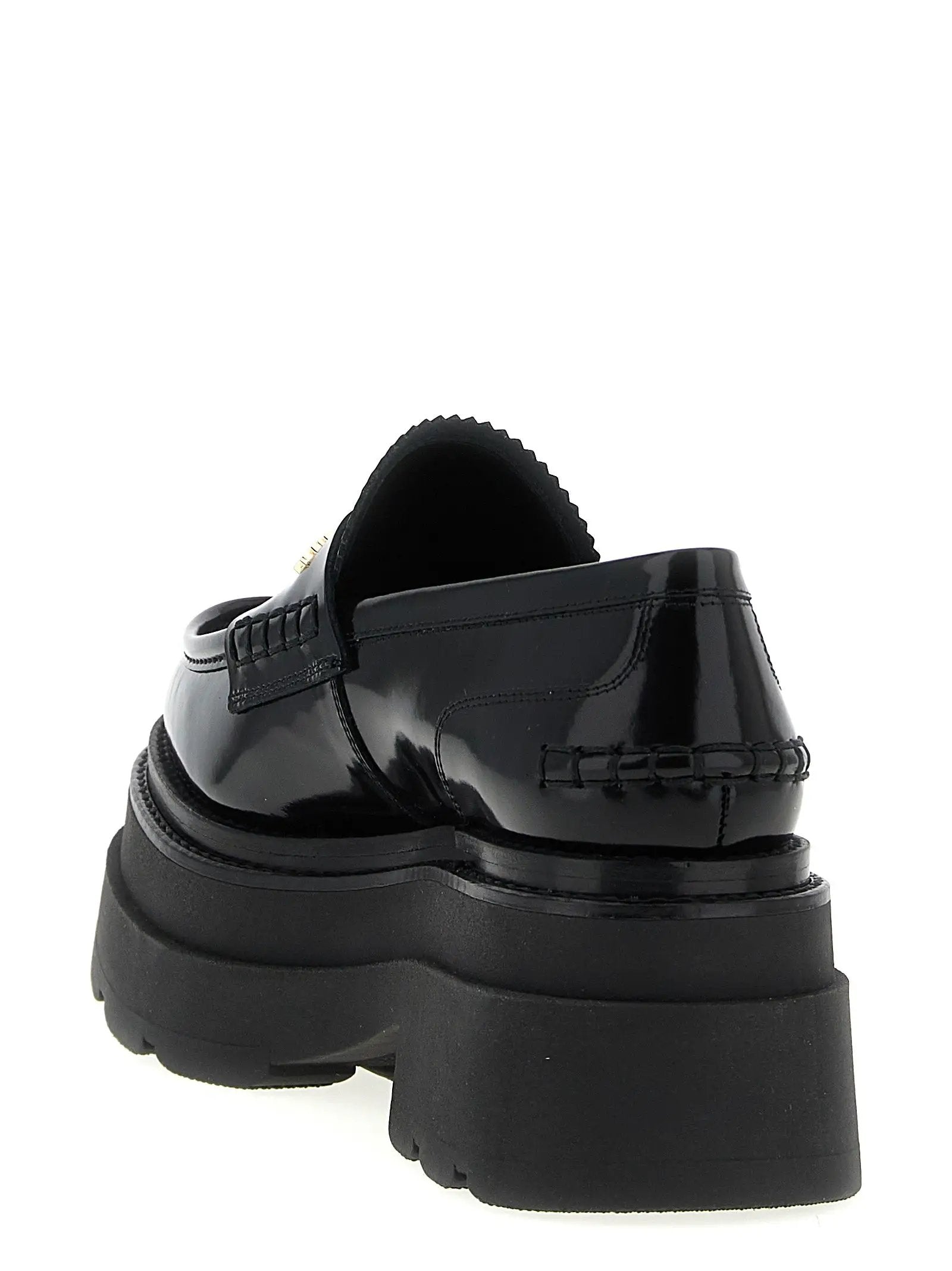 Alexander Wang Black Cowhide Platform Loafers