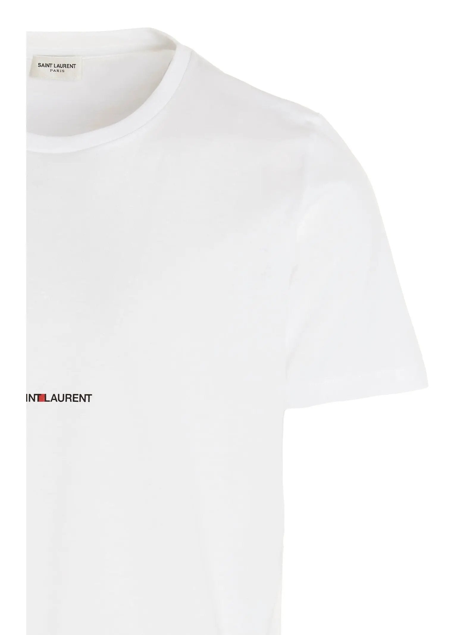 Saint Laurent White Cotton T-Shirt
