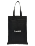 Jil Sander Black Cotton Tote Bag