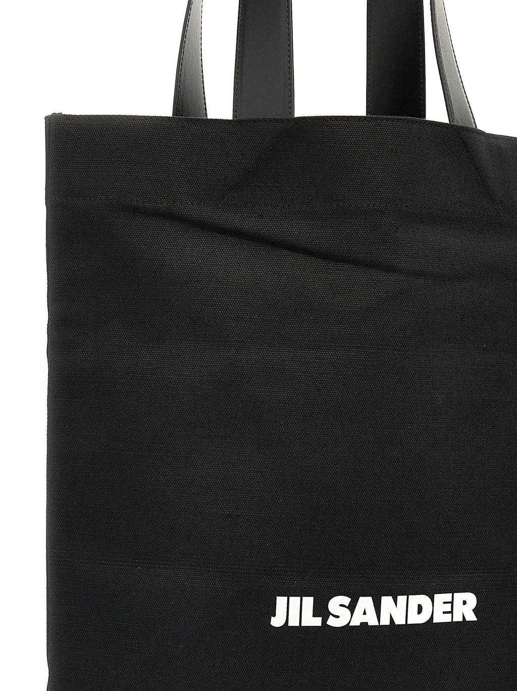 Jil Sander Black Cotton Tote Bag