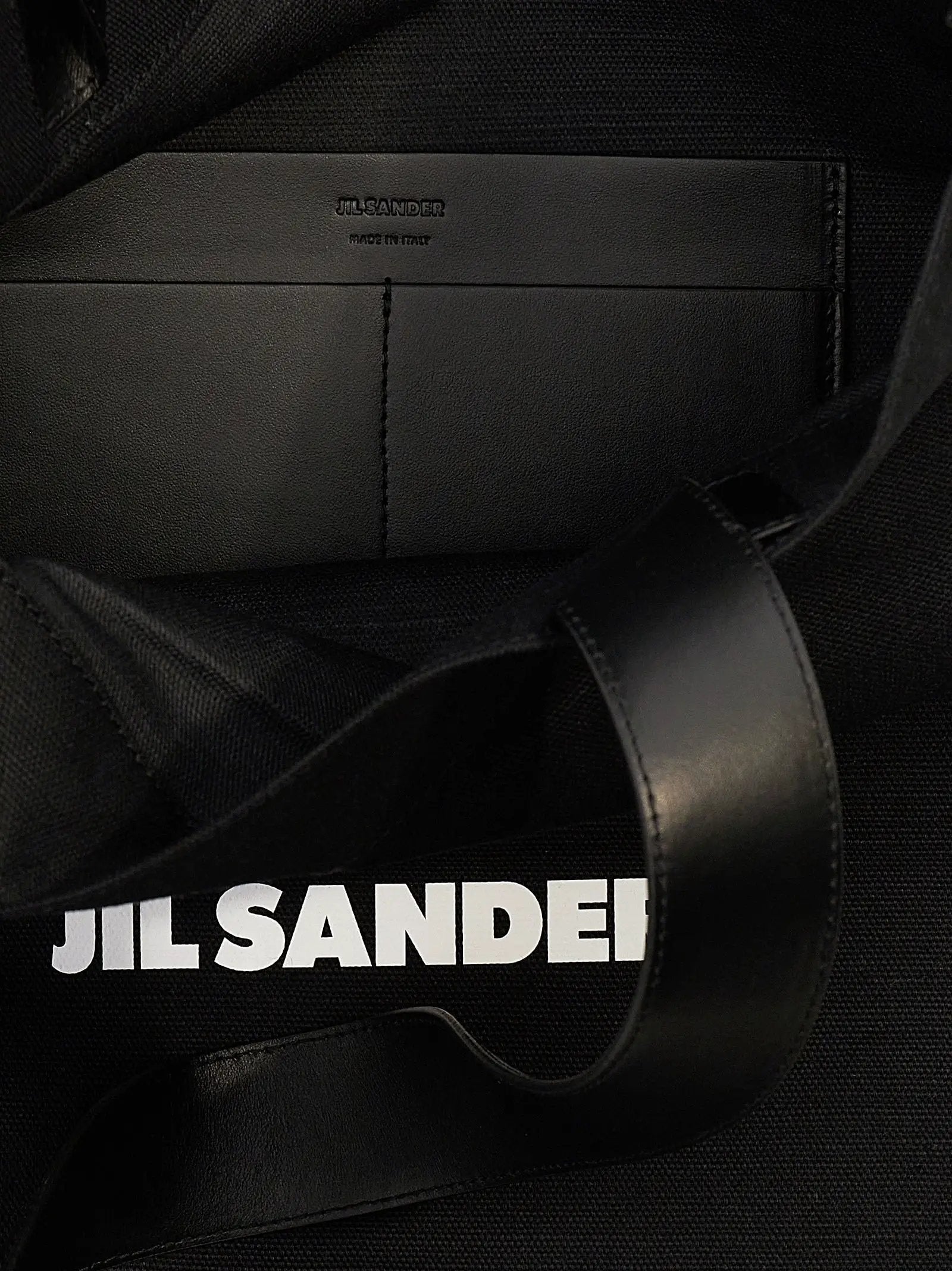 Jil Sander Black Cotton Tote Bag