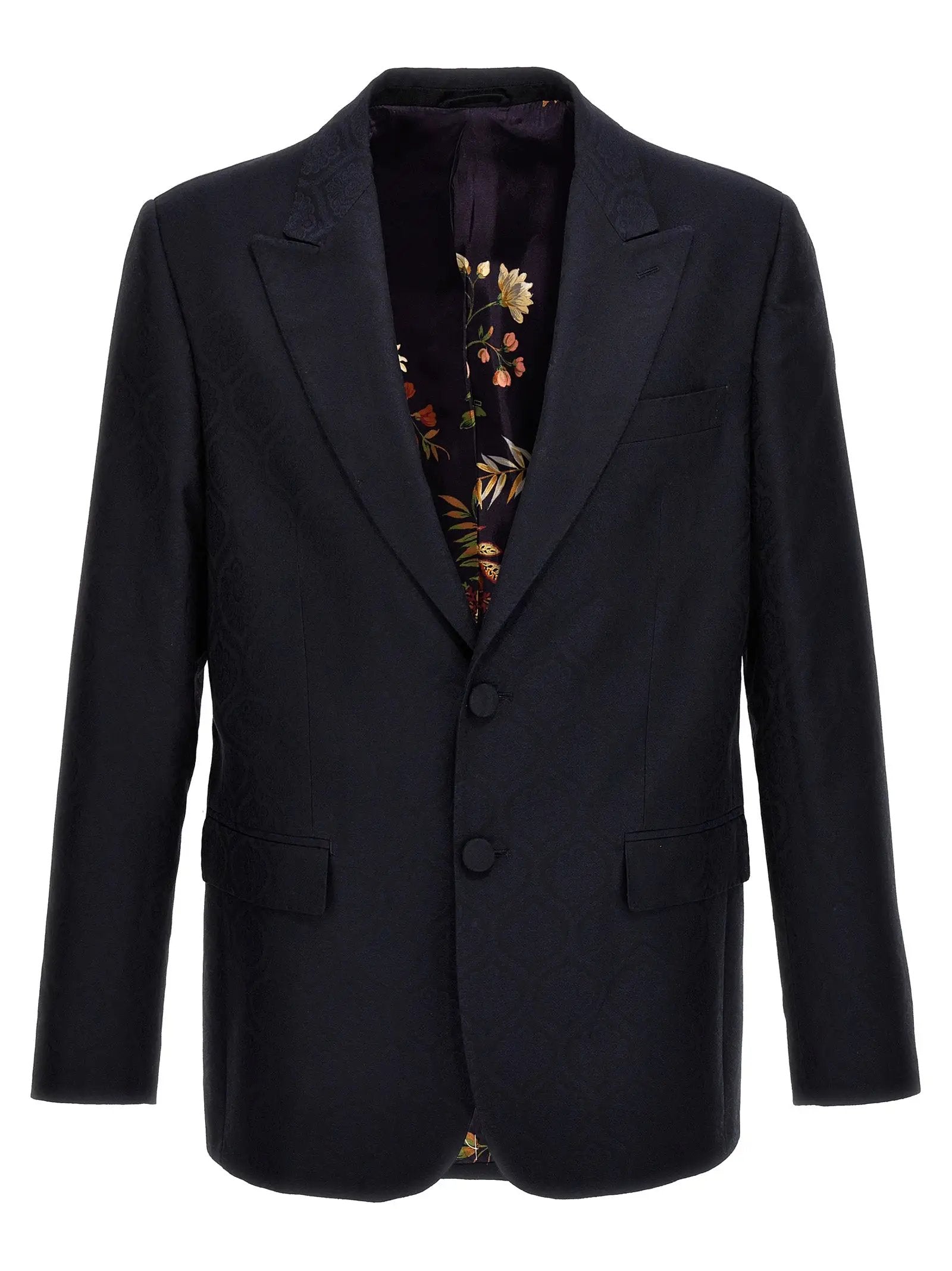 Etro Blue Cotton Blazer