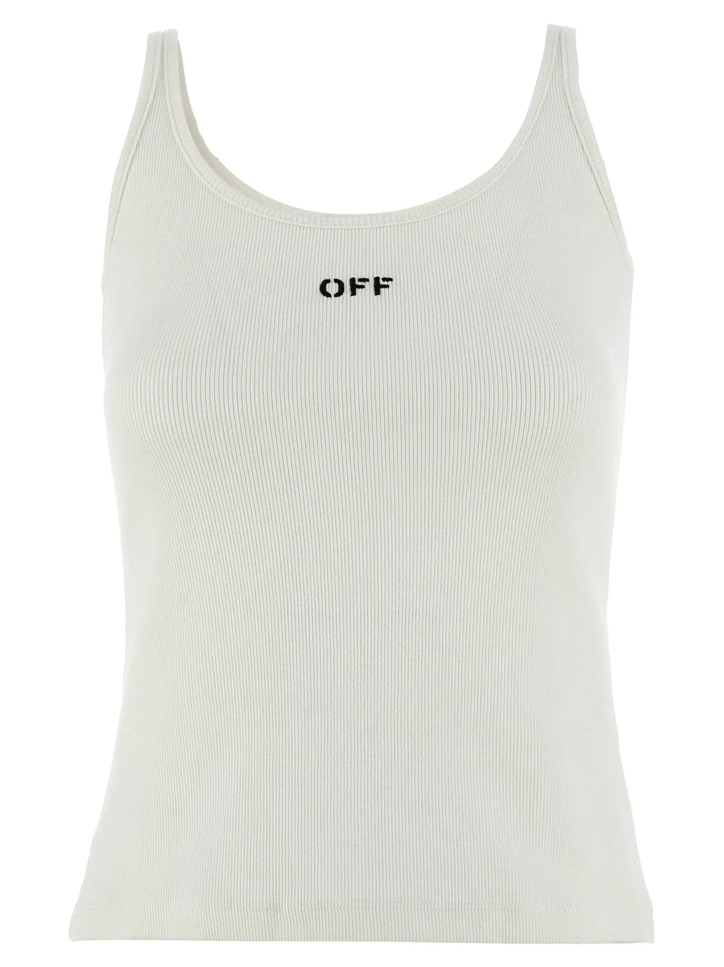 T-shirt sans manches en coton blanc Off-White