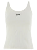 T-shirt sans manches en coton blanc Off-White