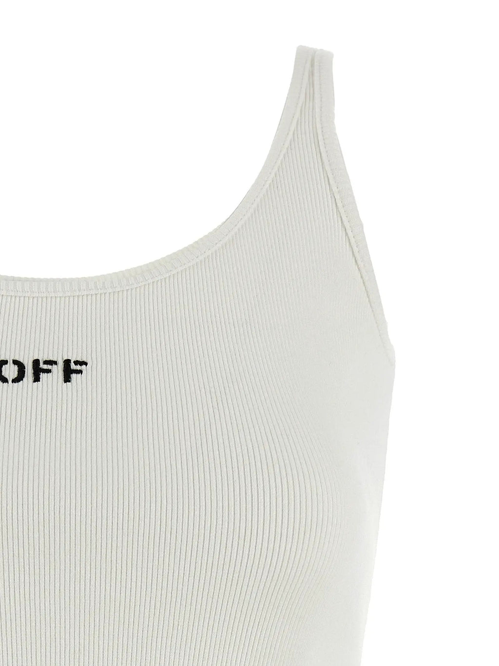 T-shirt sans manches en coton blanc Off-White
