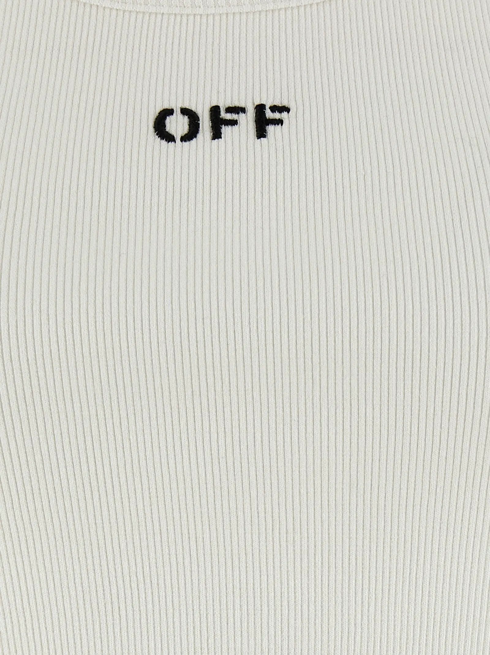 T-shirt sans manches en coton blanc Off-White