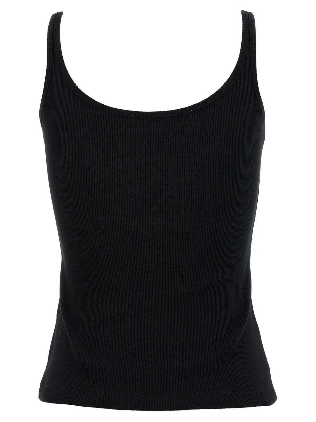 Off-White Black Cotton Sleeveles T-Shirt