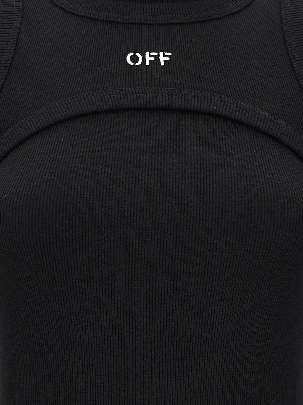 Off-White Black Cotton Midi Dress