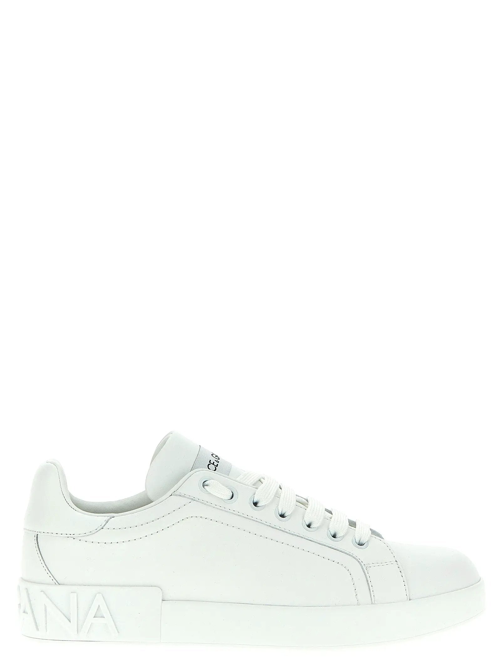 Baskets basses Dolce & Gabbana en cuir de veau blanc