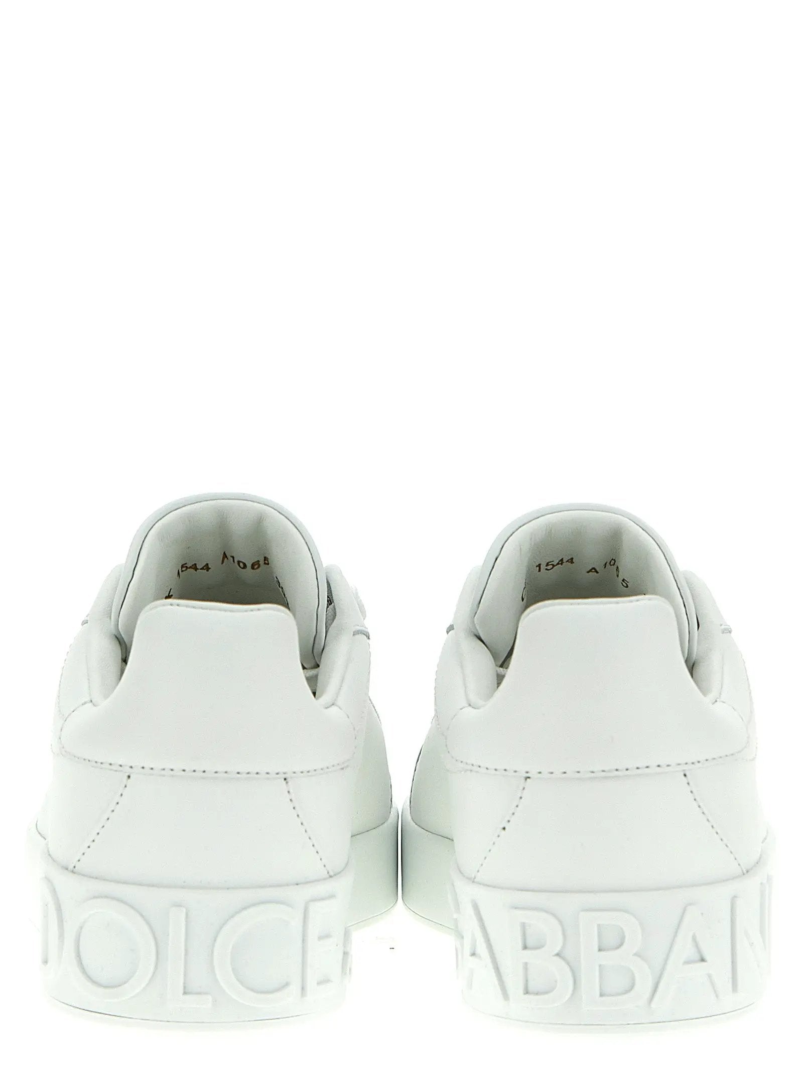 Baskets basses Dolce & Gabbana en cuir de veau blanc