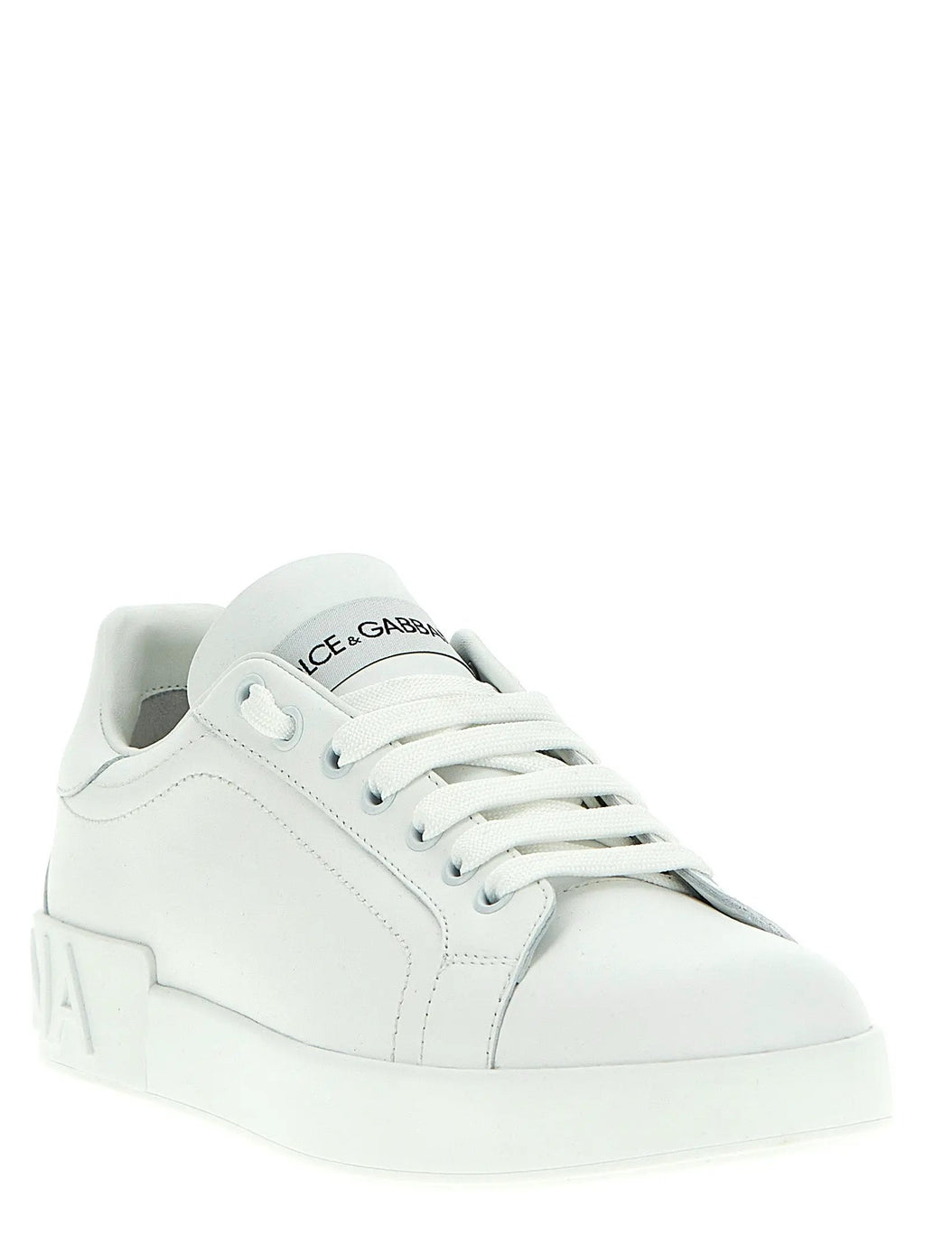 Baskets basses Dolce & Gabbana en cuir de veau blanc