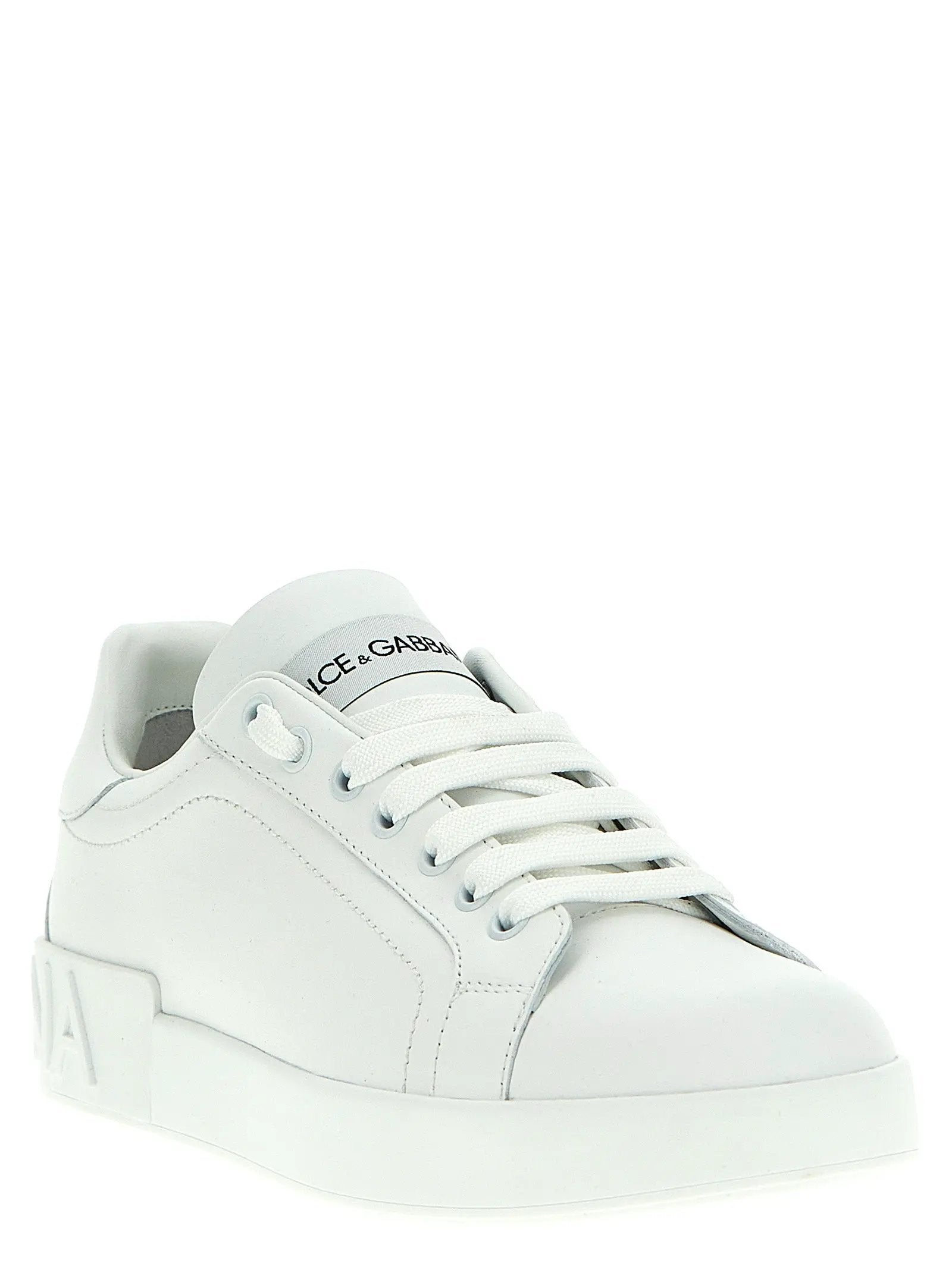 Baskets basses Dolce & Gabbana en cuir de veau blanc