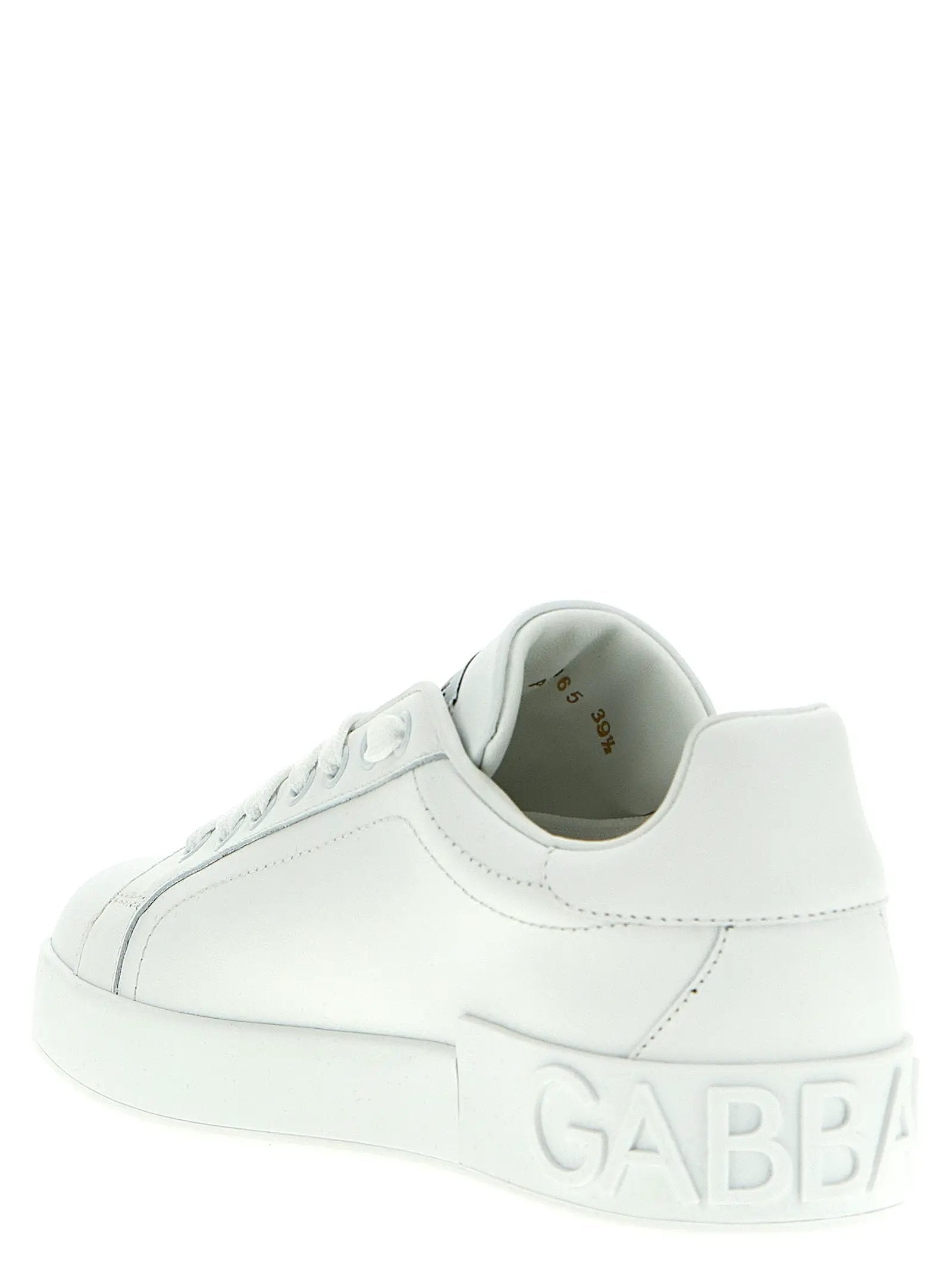 Baskets basses Dolce & Gabbana en cuir de veau blanc