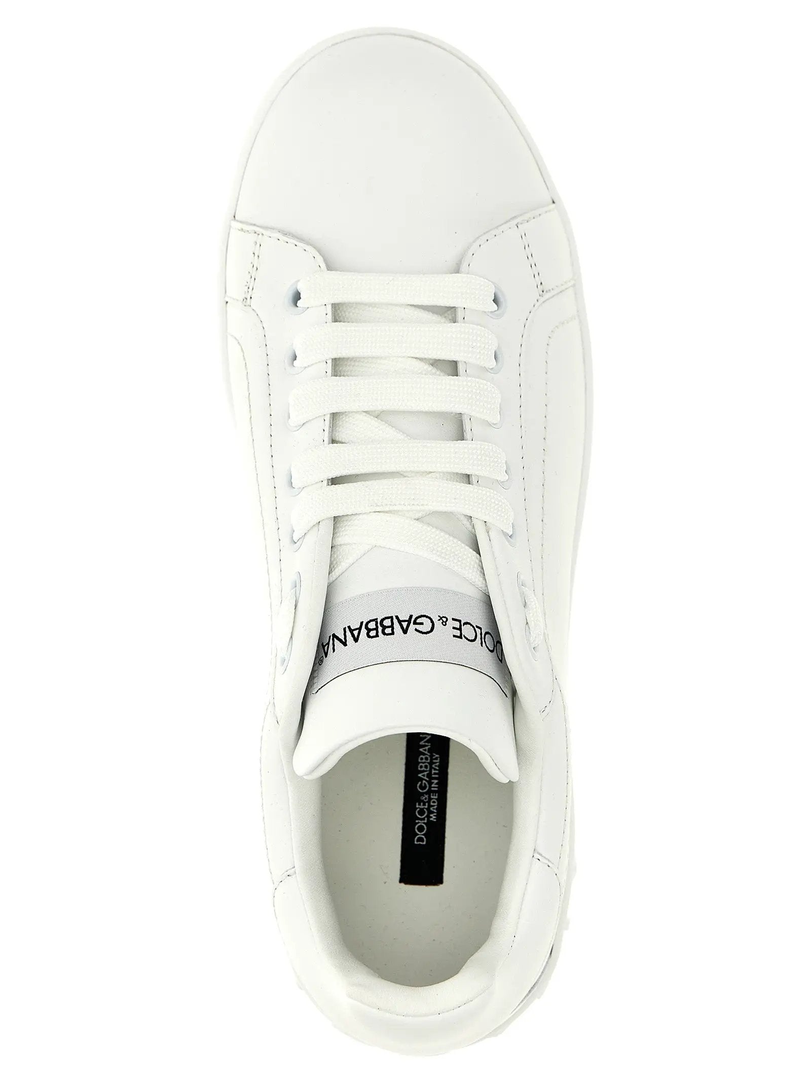 Baskets basses Dolce & Gabbana en cuir de veau blanc