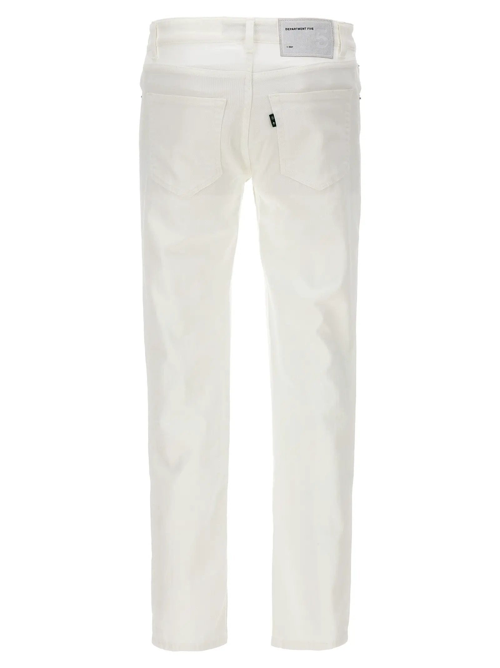 Department 5 White Cotton Straight-Leg Jeans