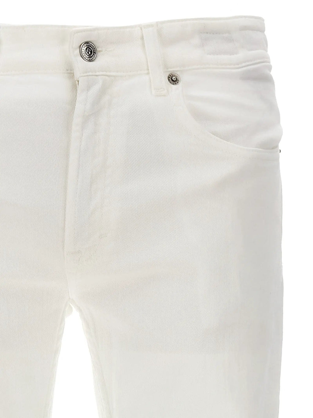 Department 5 White Cotton Straight-Leg Jeans