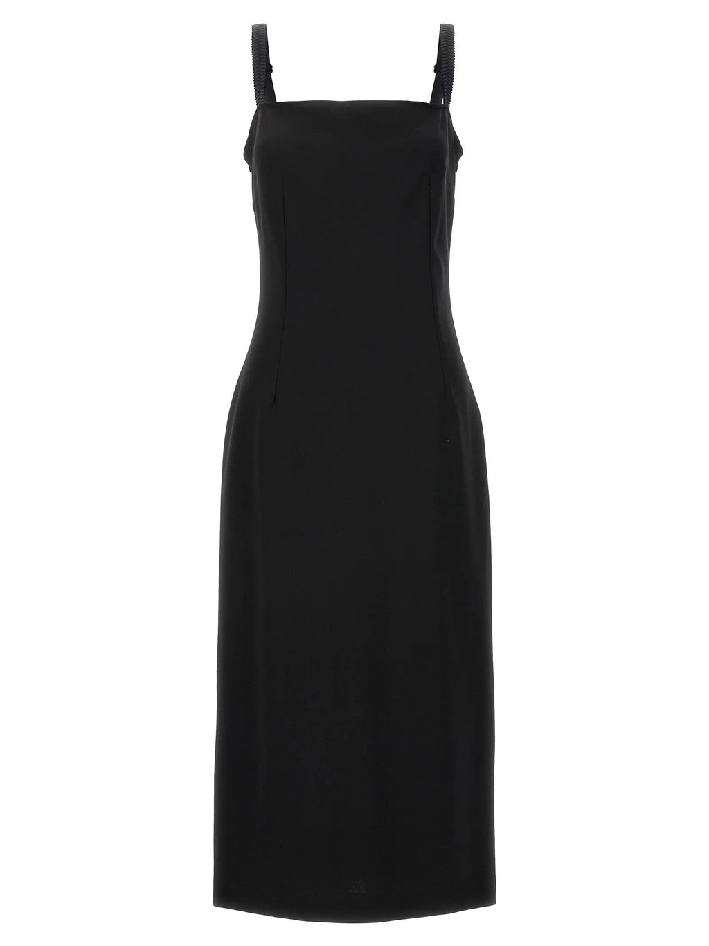 Dolce & Gabbana Black Viscose Midi Dress
