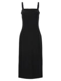 Dolce & Gabbana Black Viscose Midi Dress