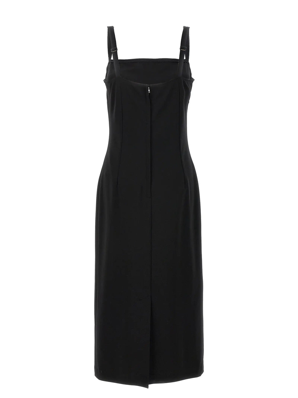 Dolce & Gabbana Black Viscose Midi Dress