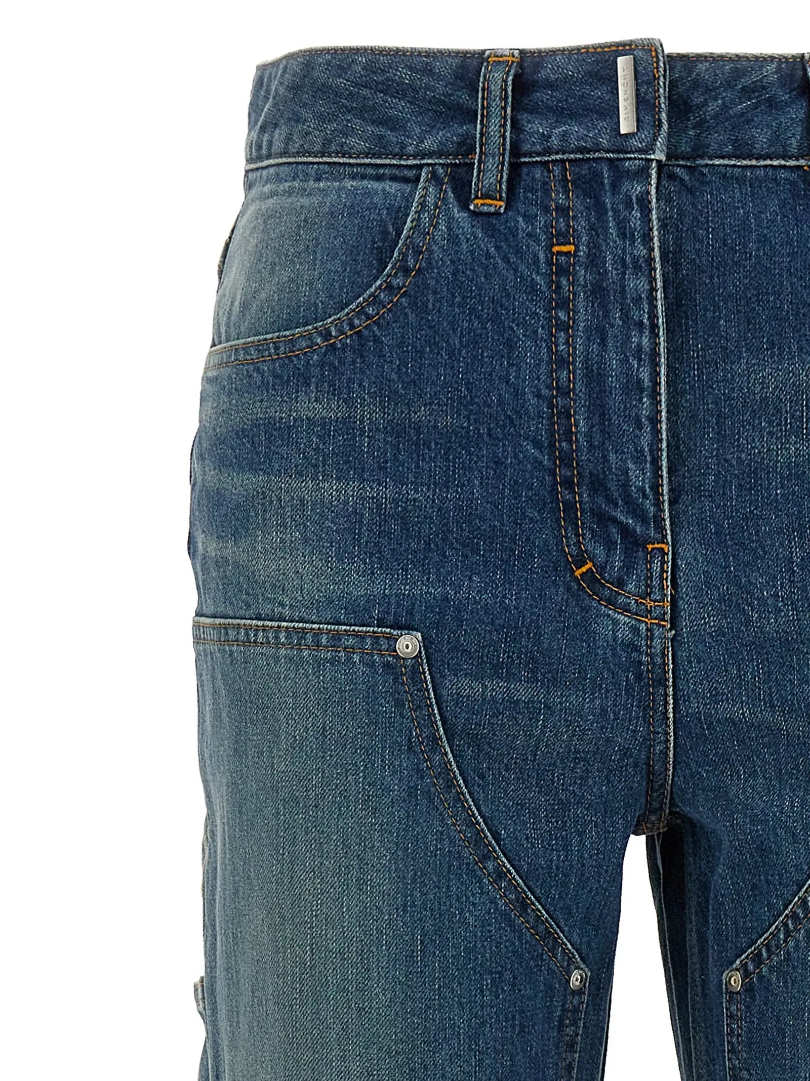 Givenchy Blue Cotton Flared Jeans