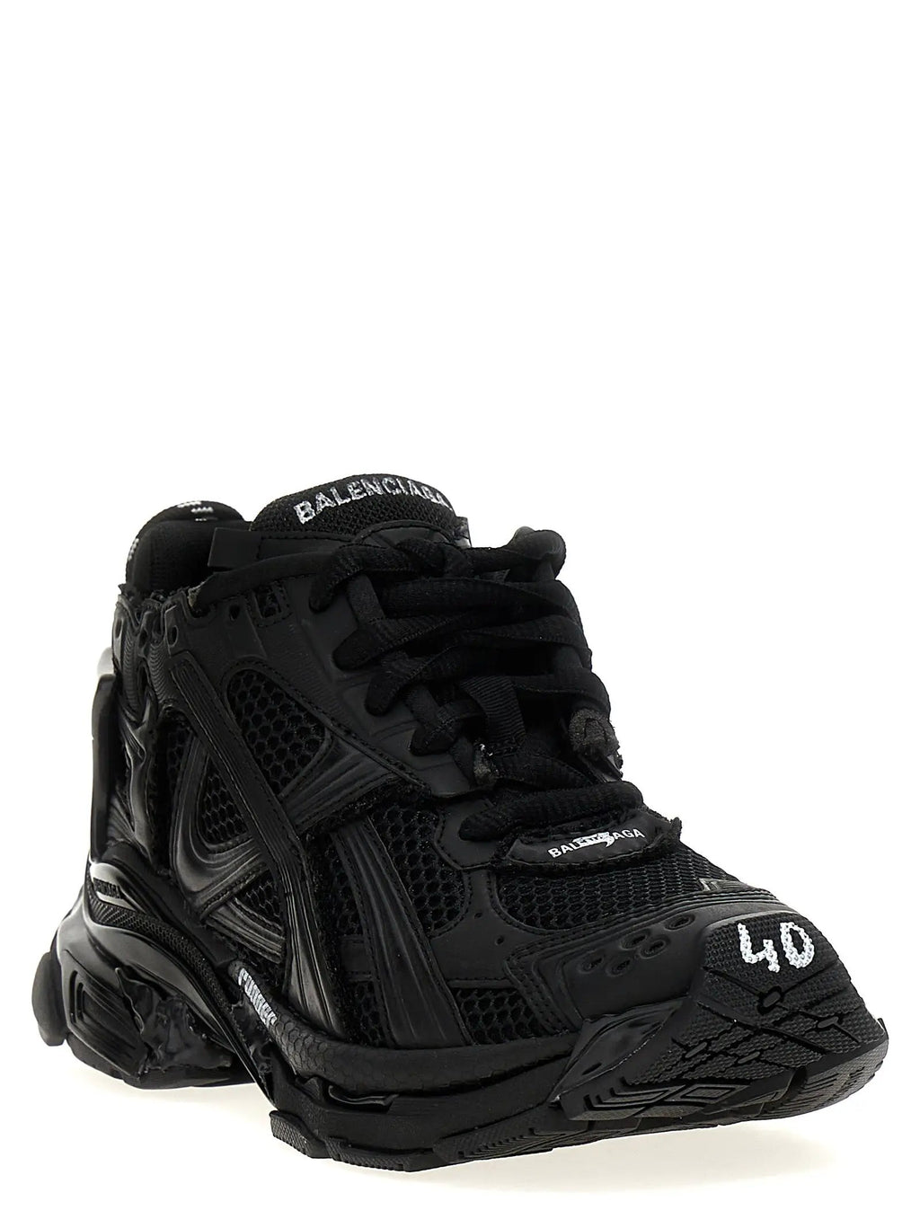Balenciaga Black Polyester Athletic Sneakers
