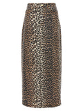 Ganni Brown Organic Cotton Mini Skirt