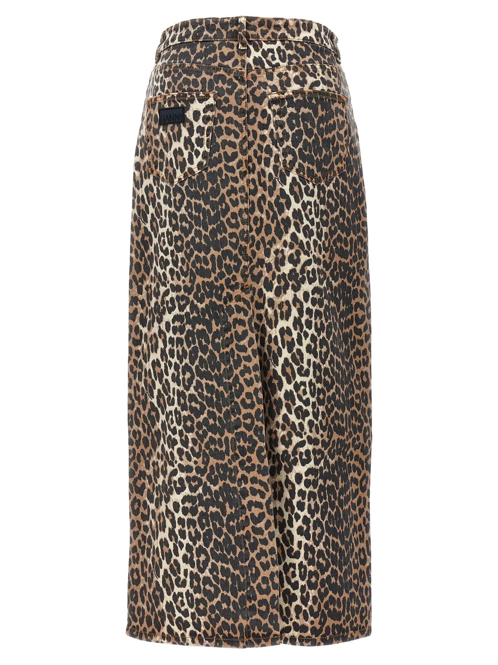 Ganni Brown Organic Cotton Mini Skirt