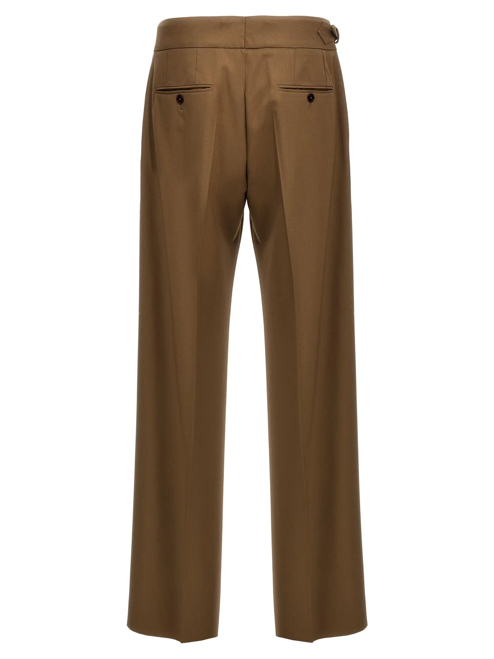 Dolce & Gabbana Brown Virgin Wool Dress Pants