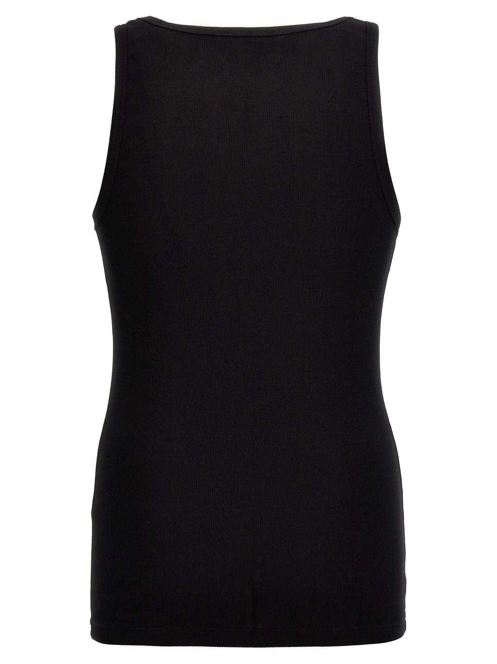 Versace Black Cotton Sleeveles T-Shirt