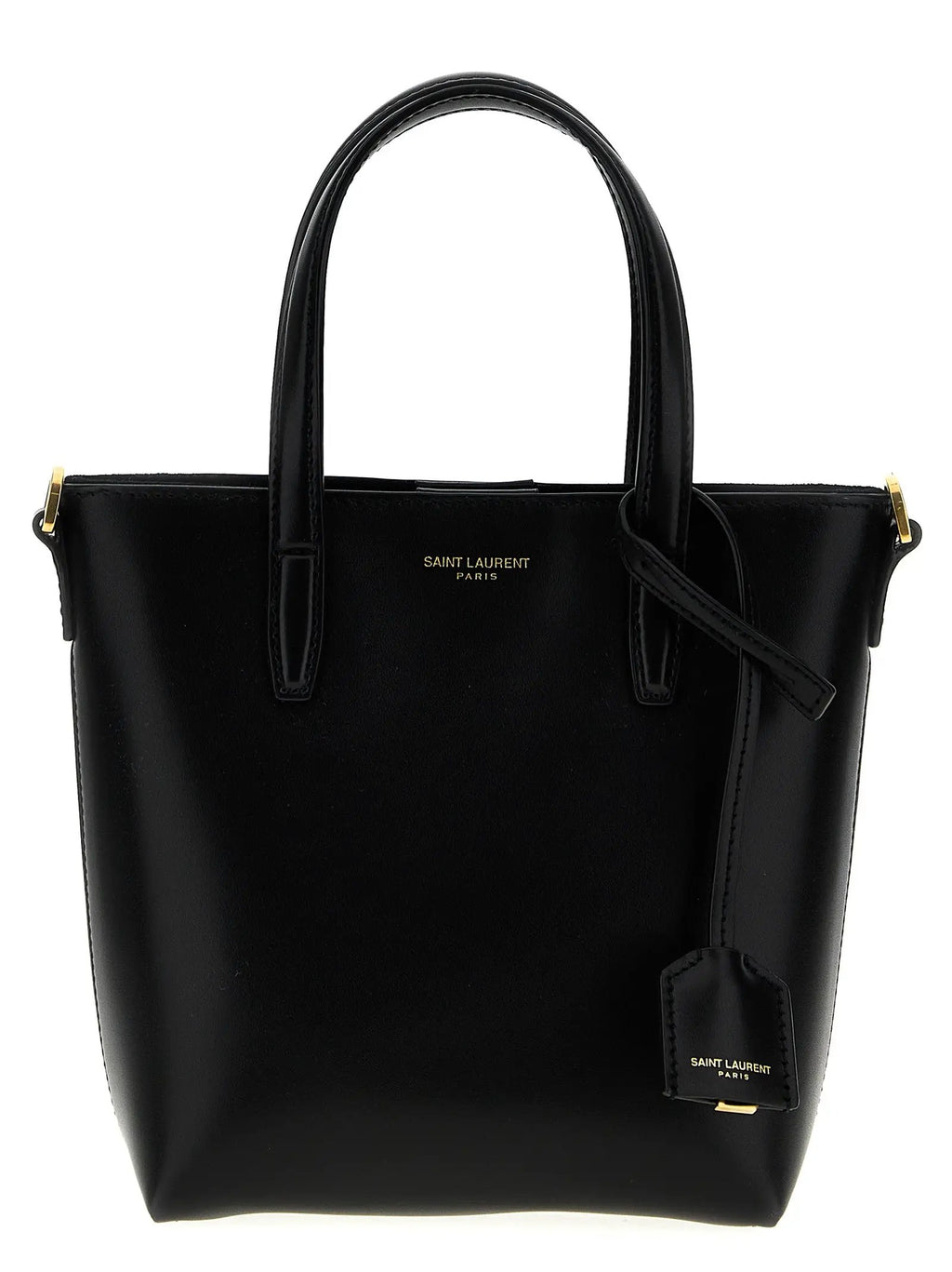Saint Laurent Black Calfskin Tote Bag