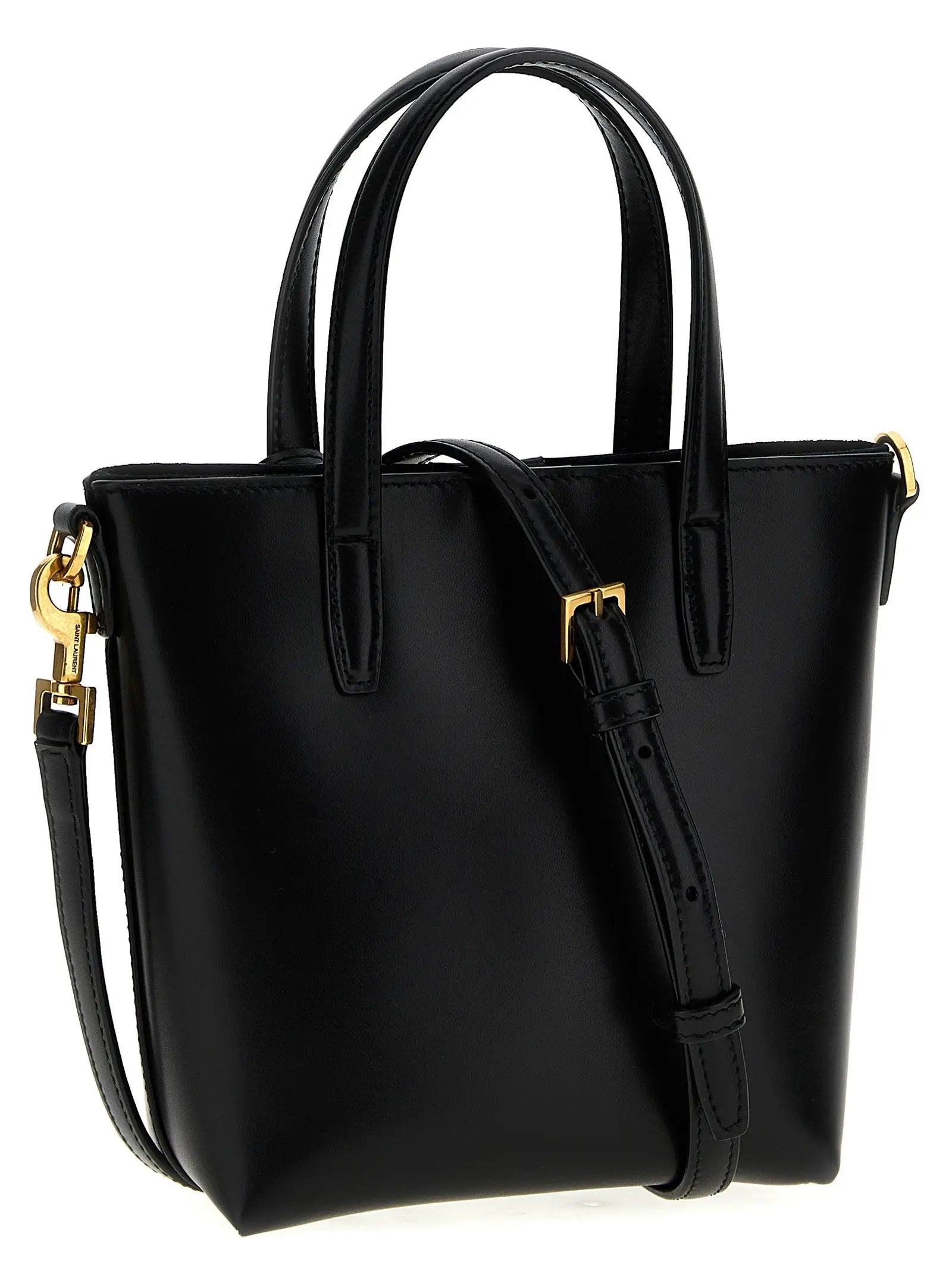 Saint Laurent Black Calfskin Tote Bag