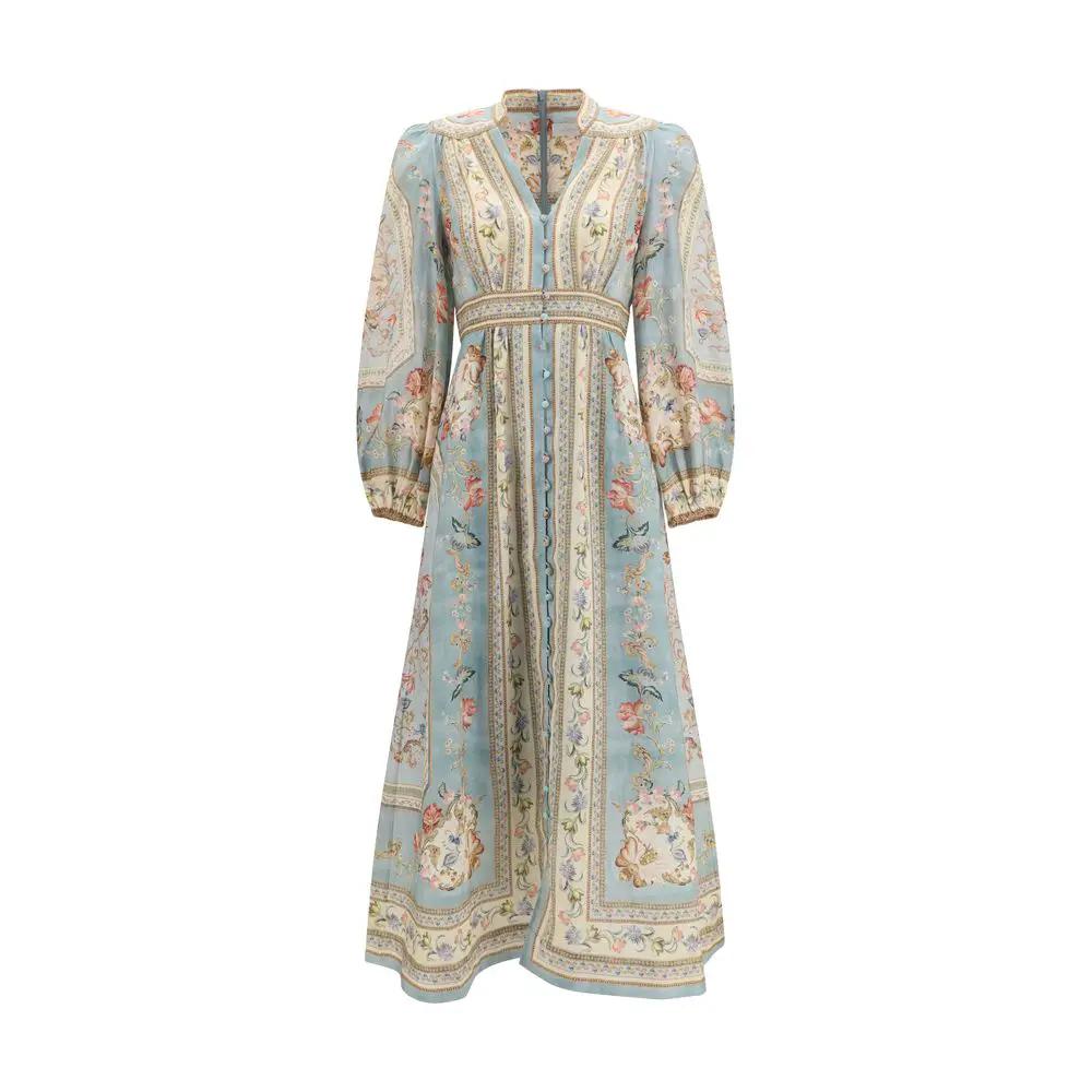 Zimmermann Multicolor Linen Casual Dress