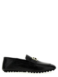 Fendi Black Lamb Leather Slip-On Loafers