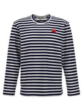 Comme Des Garçons Play Blue Cotton Long Sleeve T-Shirt