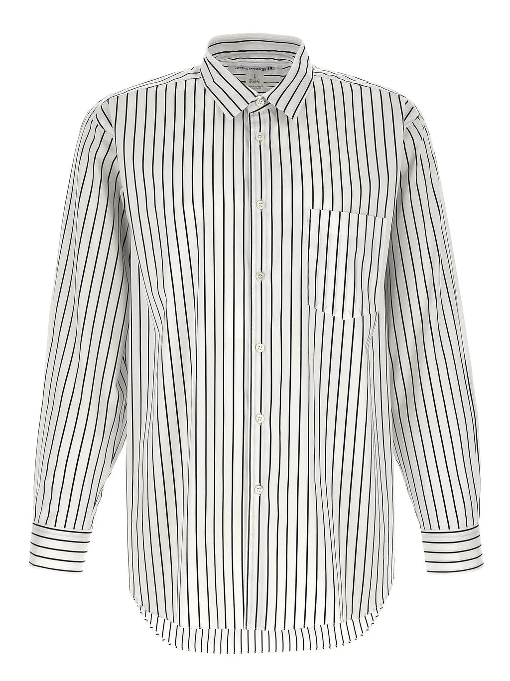Comme Des Garçons Bicolor Cotton Blouse