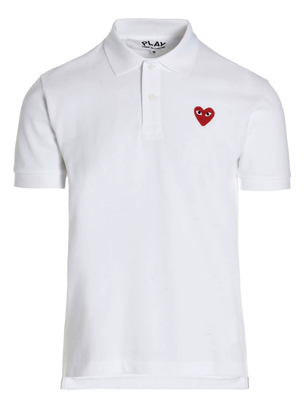 Comme Des Garçons Play White Cotton Polo Shirt