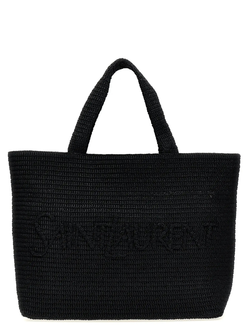 Saint Laurent Black Viscose Tote Bag