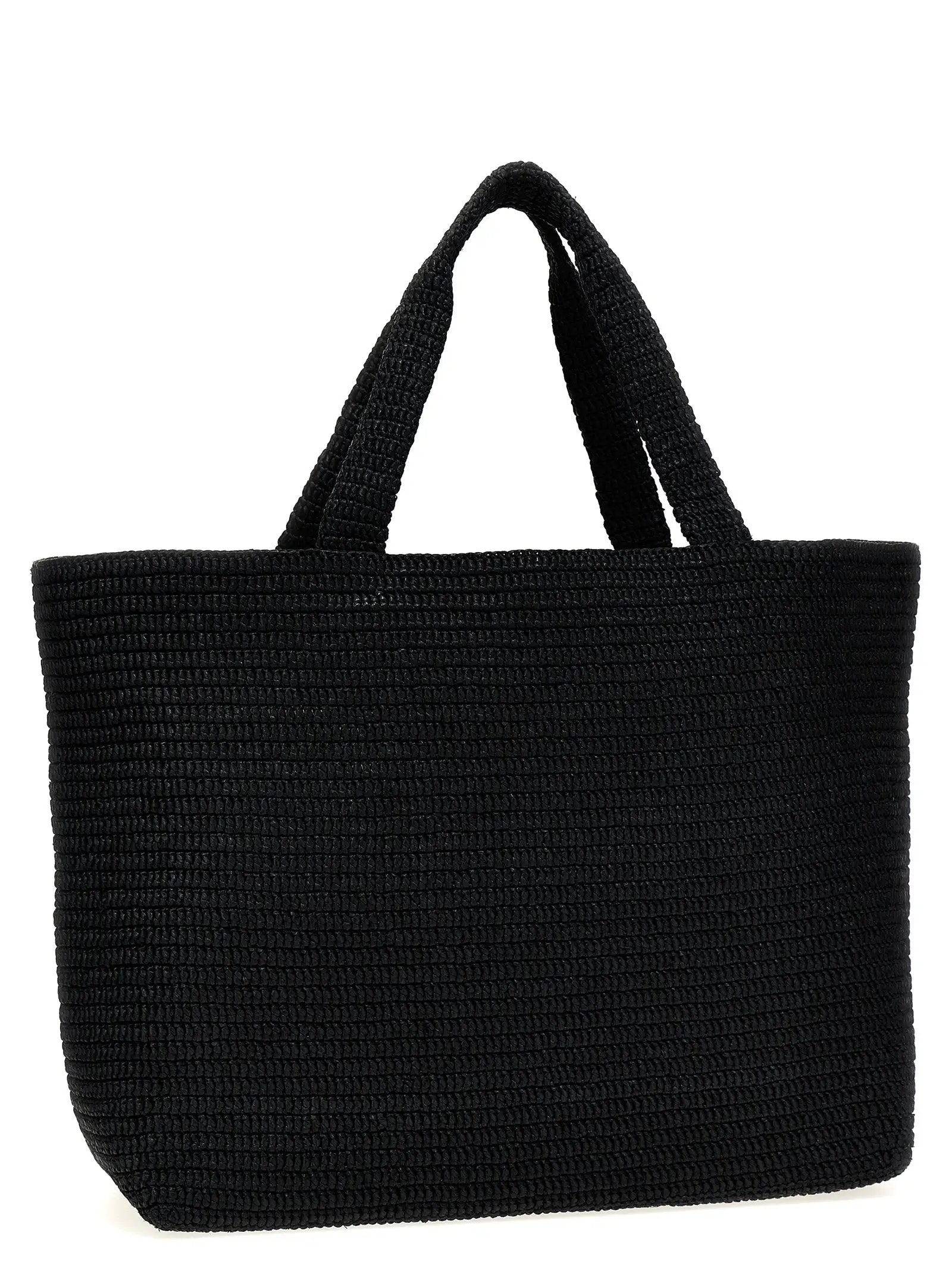 Saint Laurent Black Viscose Tote Bag