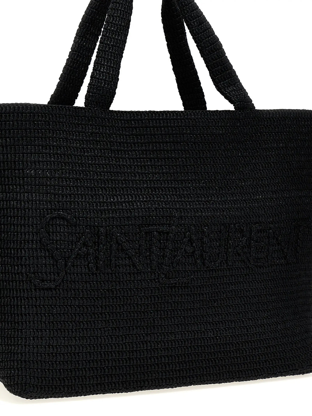 Saint Laurent Black Viscose Tote Bag