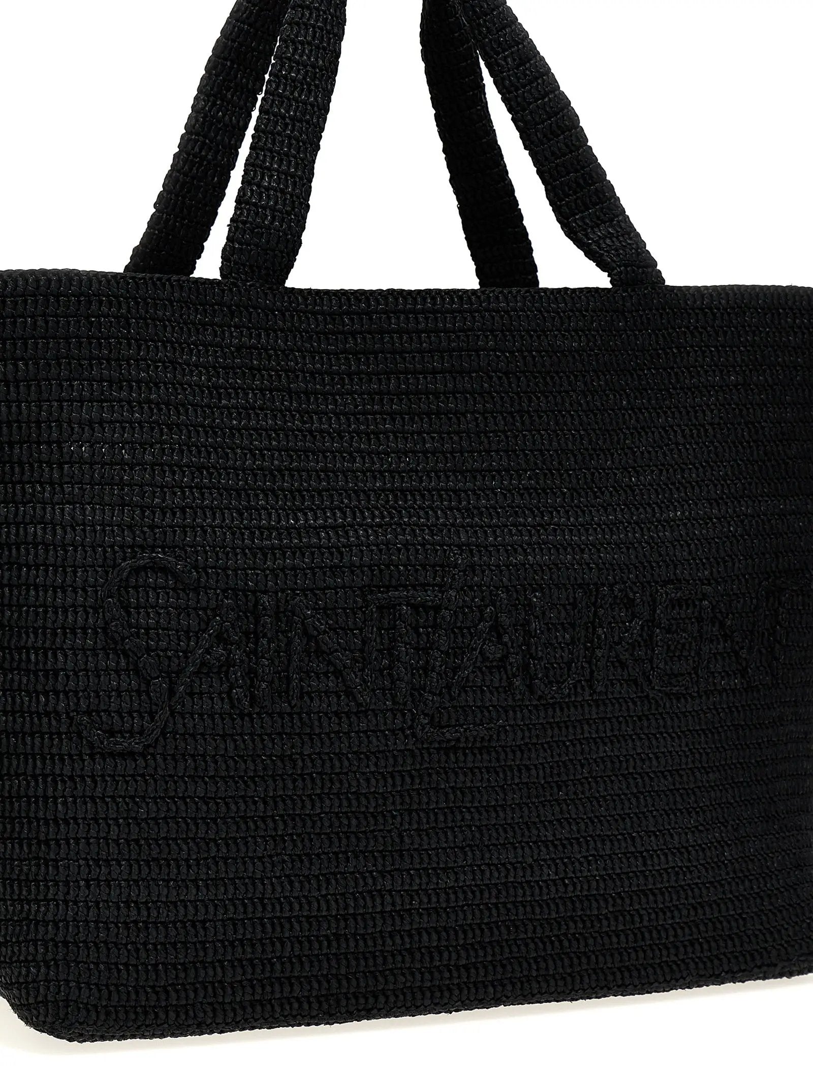 Saint Laurent Black Viscose Tote Bag