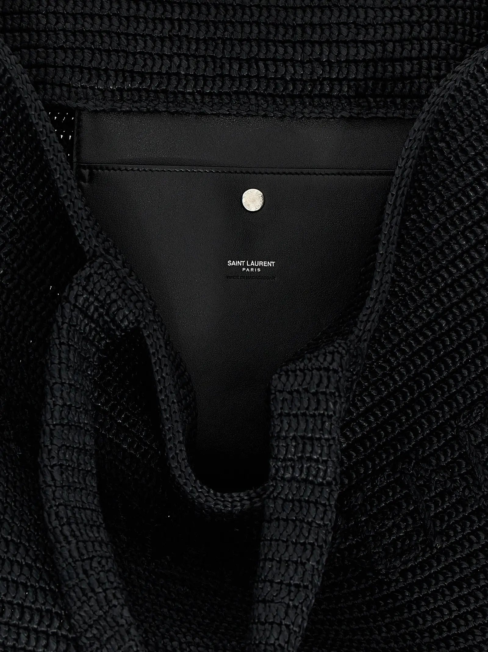 Saint Laurent Black Viscose Tote Bag
